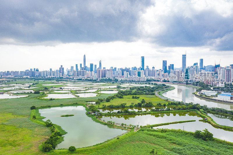 中国深圳美丽的天际线景观