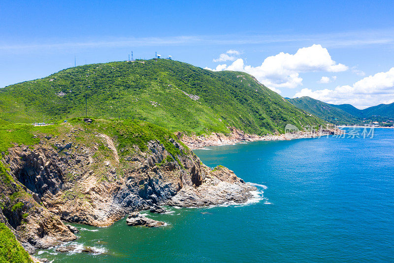 香港鹤咀地区的海景