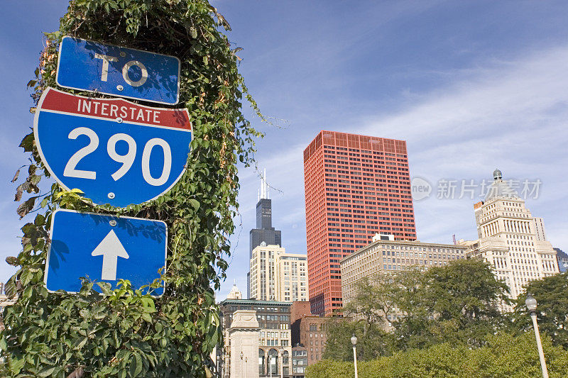 芝加哥290号州际公路的标志