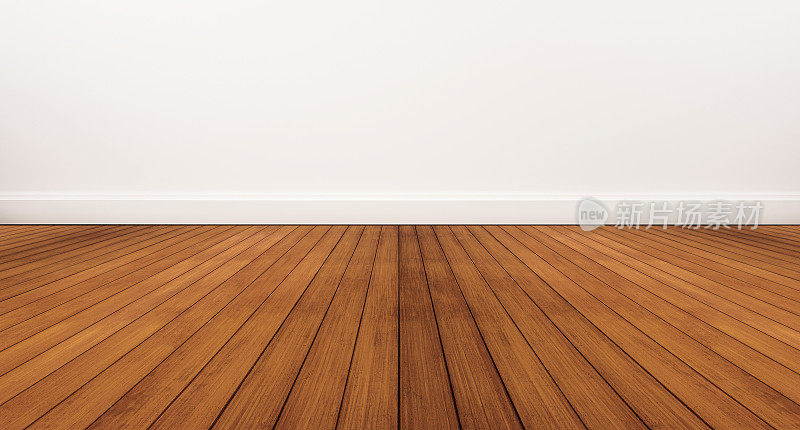 木地板，白墙