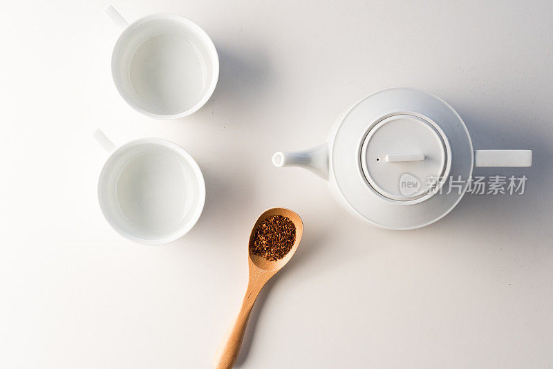 roibos茶，杯子和茶壶