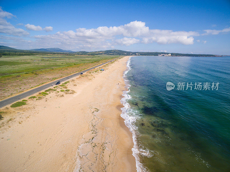 近岸公路鸟瞰图