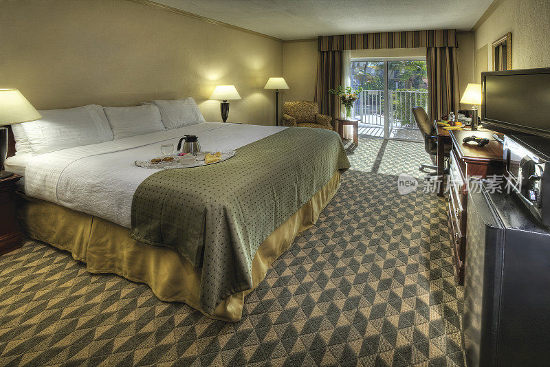 酒店房间在热带地区。