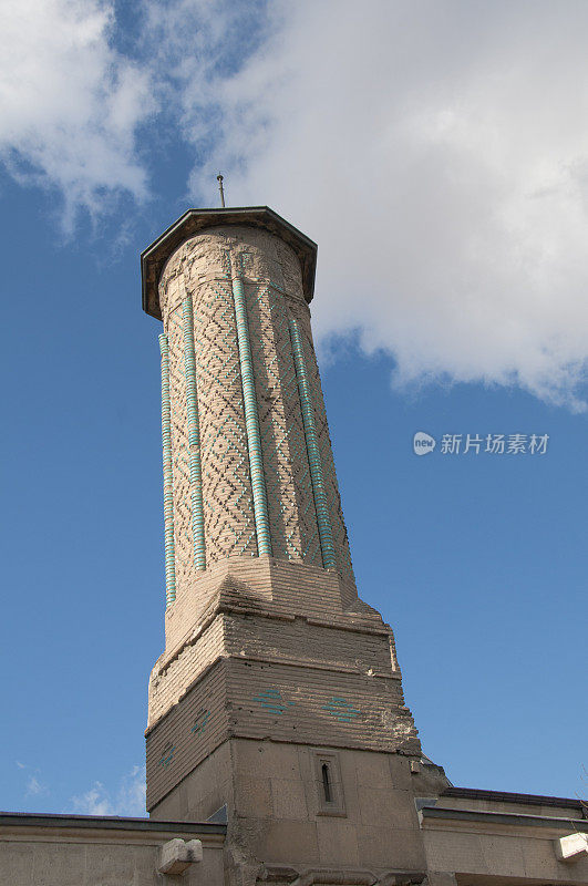 土耳其科尼亚卡拉塔清真寺的旧尖塔