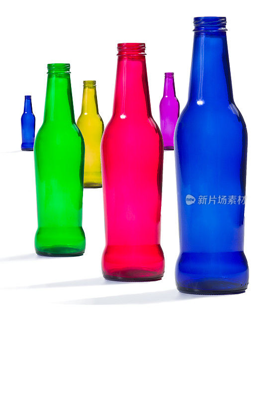 颜色的瓶子