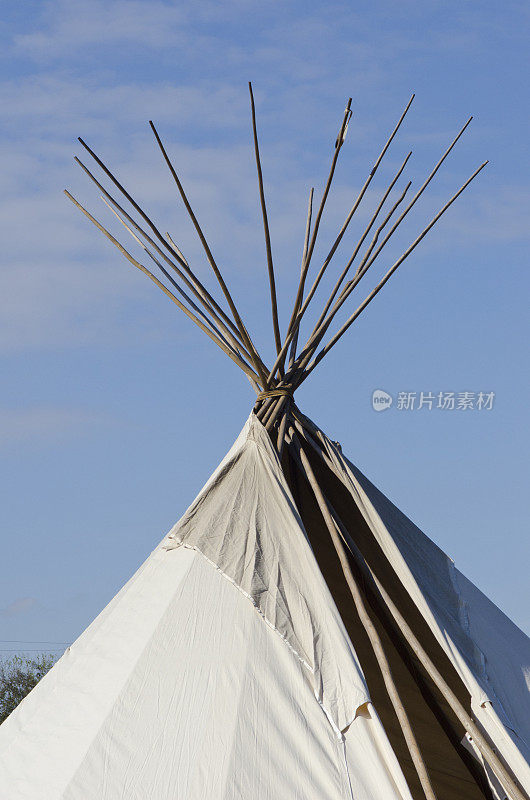 印第安人的圆锥形帐篷