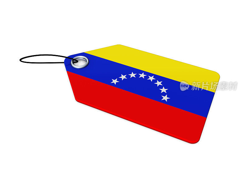 价格标签上的委内瑞拉国旗