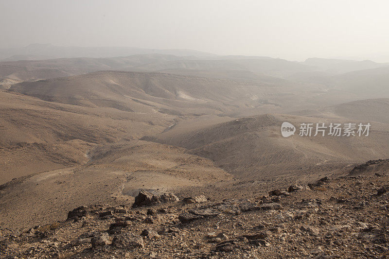 岩石沙漠景观背景。