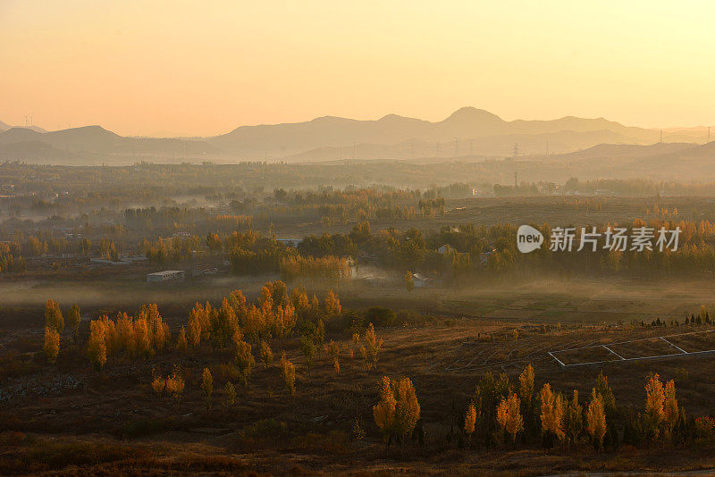 中国农村的秋景