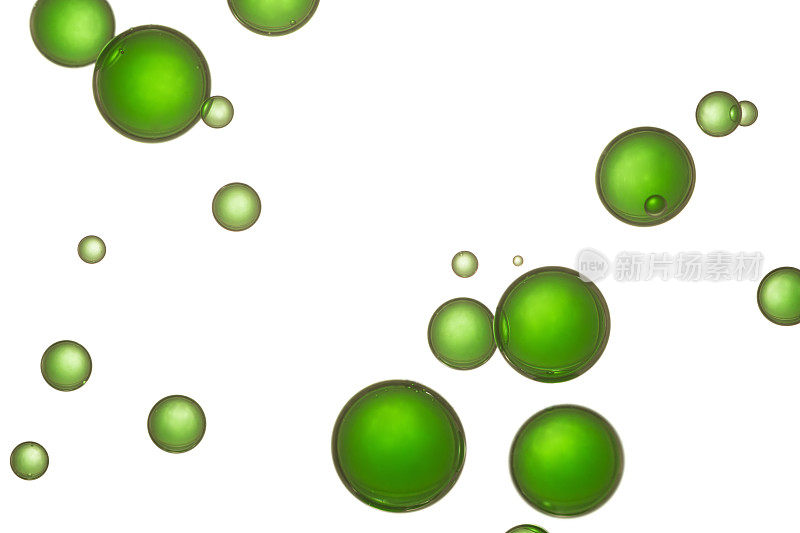 绿色的泡沫