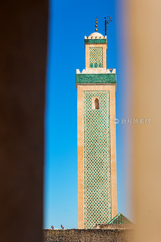 摩洛哥非斯的凯拉乌因清真寺尖塔