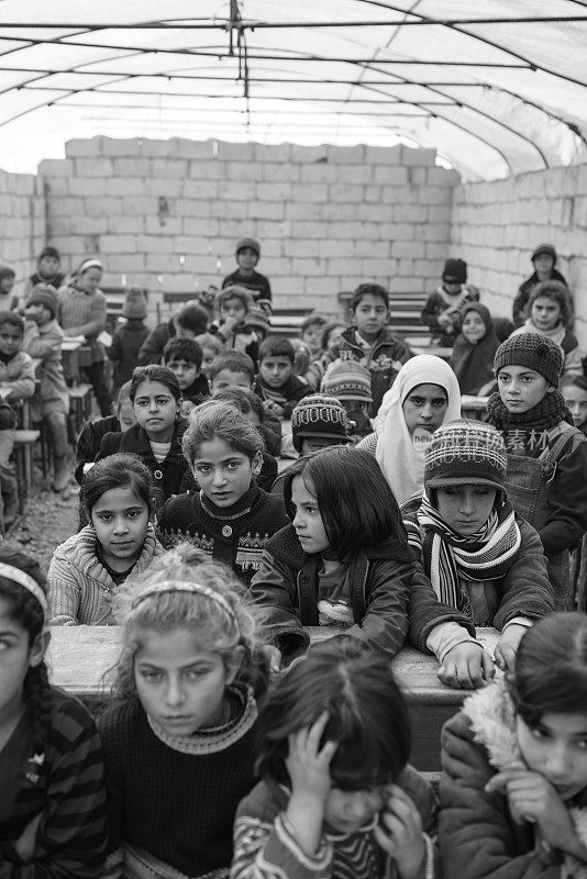 叙利亚境内的难民儿童
