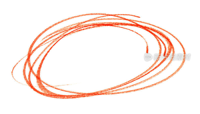 橙色笔触框架孤立的白色背景