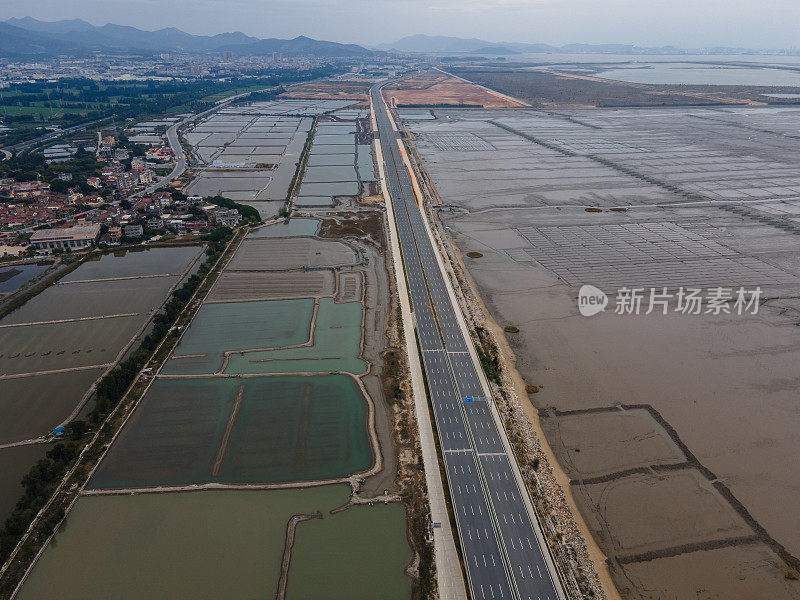 临海高速公路鸟瞰图