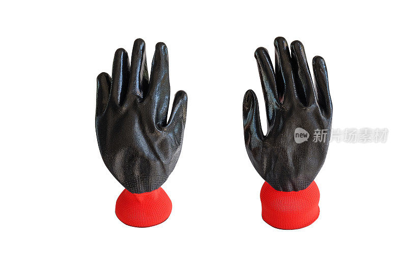 黑色园艺手套保护和安全。