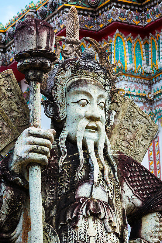 卧佛寺石雕守护雕像，泰国