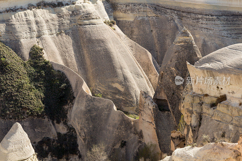 土耳其卡帕多西亚的鳍状凝灰岩