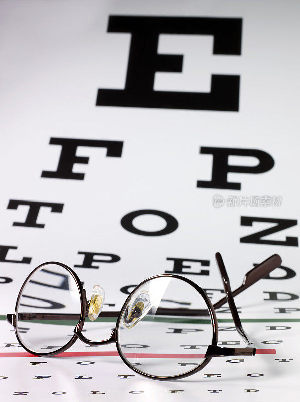 视力检查表配眼镜