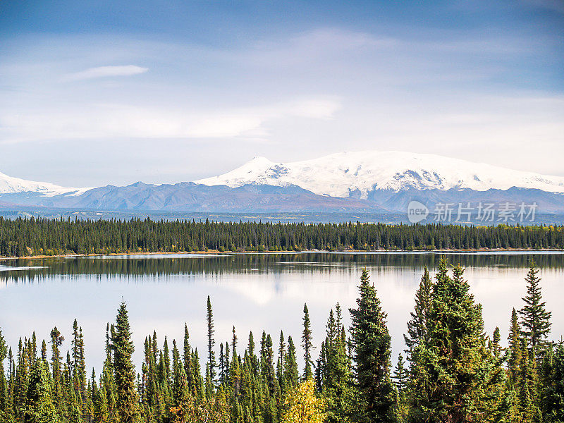 阿拉斯加的雪山