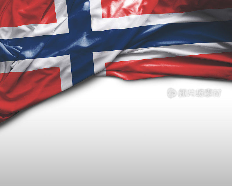 挪威挥舞着国旗