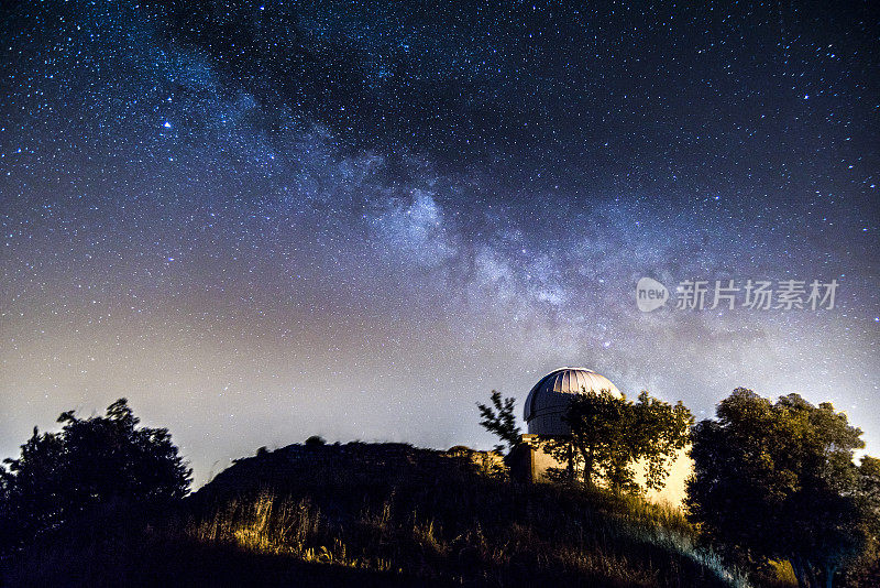 银河夜景森林天文摄影