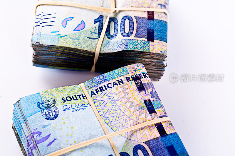 捆绑南非100兰特钞票，关闭