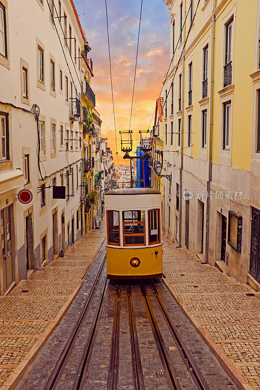 葡萄牙里斯本的Bica有轨电车