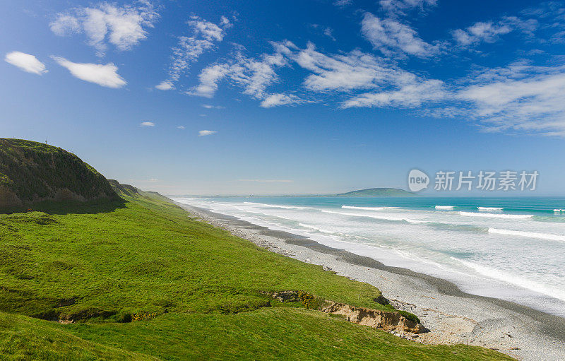 新西兰南部海域的巨浪