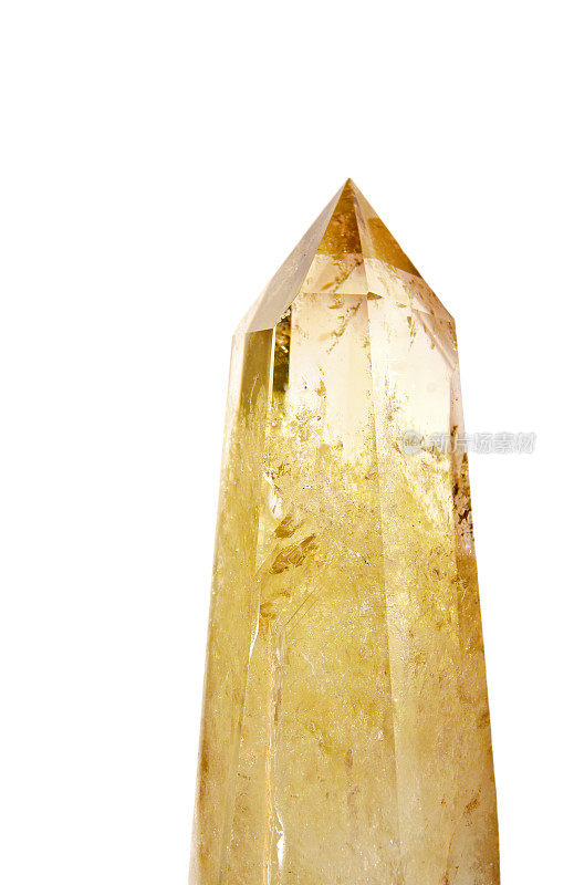 黄水晶晶体特写