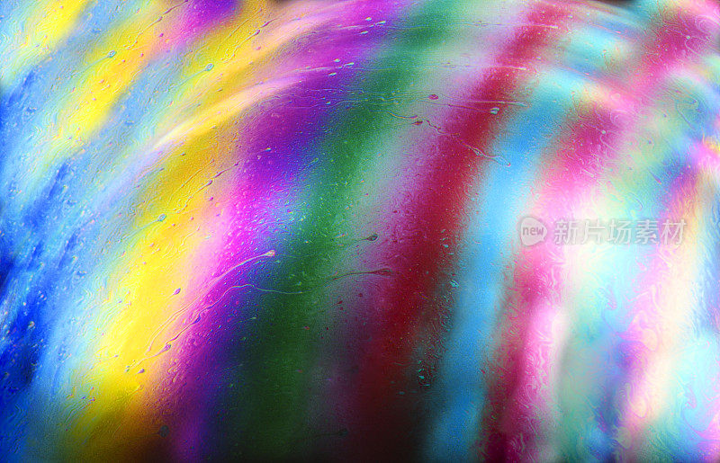 彩虹色的肥皂泡背景