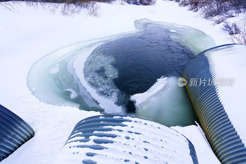 波纹排水管冬季冰雪管道