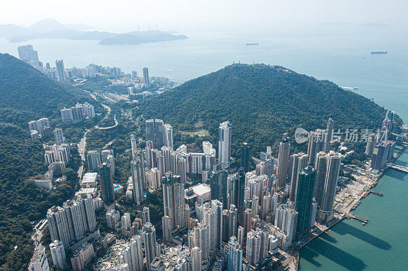 香港城市无人机视图