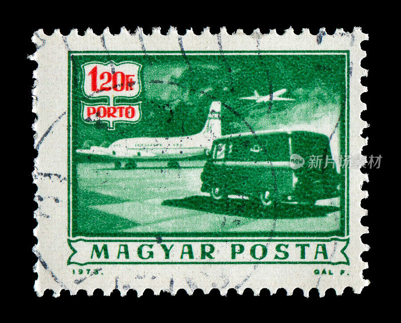 匈牙利邮票:1973年左右的老式巴士。