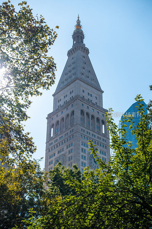 大都会人寿保险公司大厦从麦迪逊广场公园在纽约市