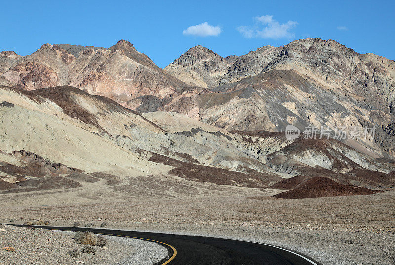 艺术家开车和死亡谷的荒地