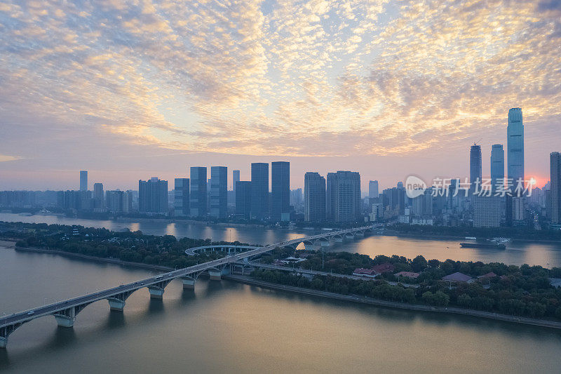 清晨美丽的长沙市容