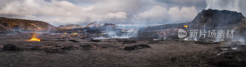 冰岛的fagradalsjall火山