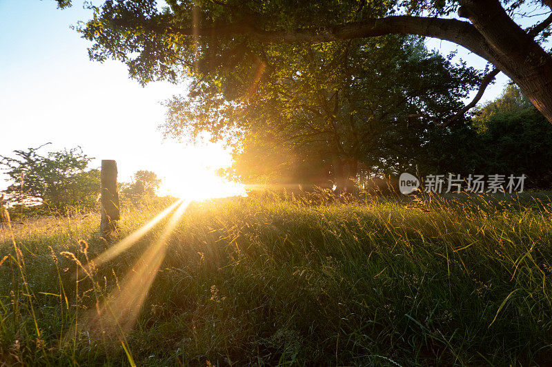 日落时未被触及的风景