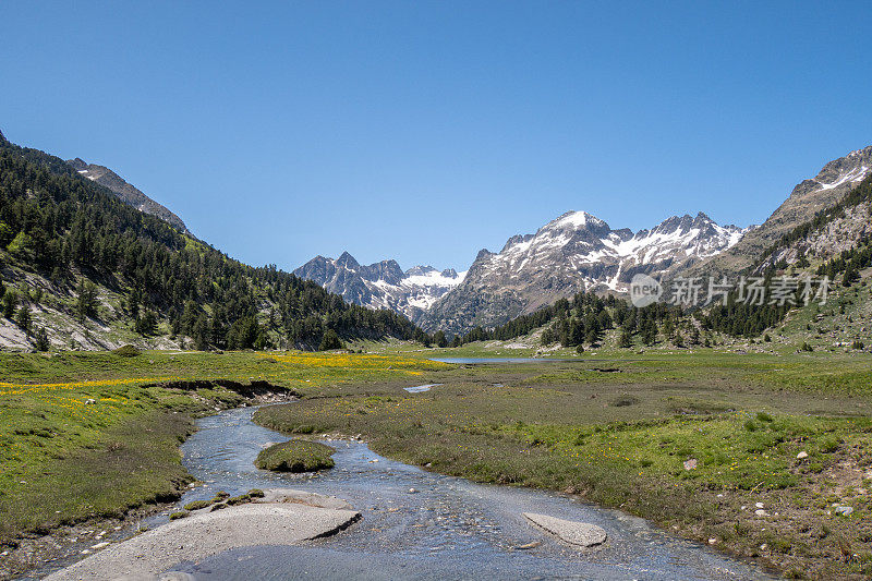 比利牛斯山夏天的风景