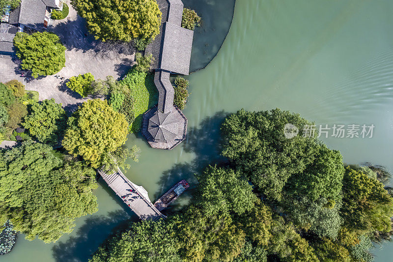 杭州西湖中国园景观航拍