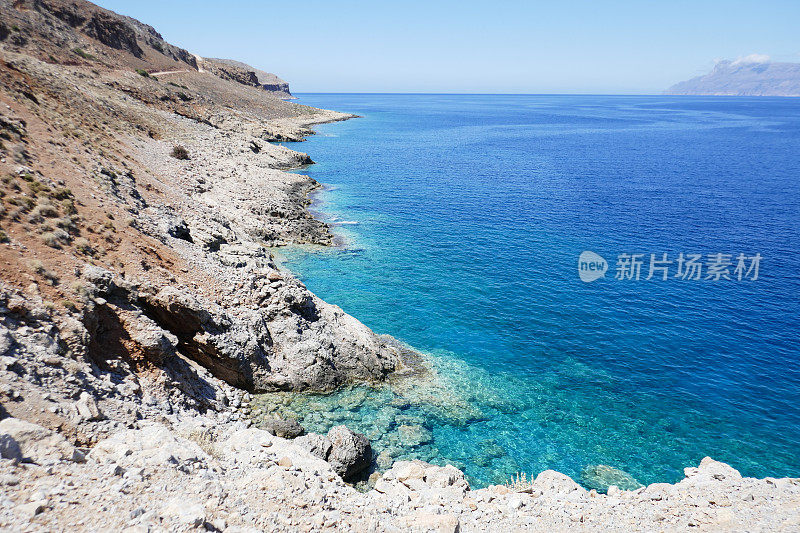 希腊克里特岛的巴洛斯海滩