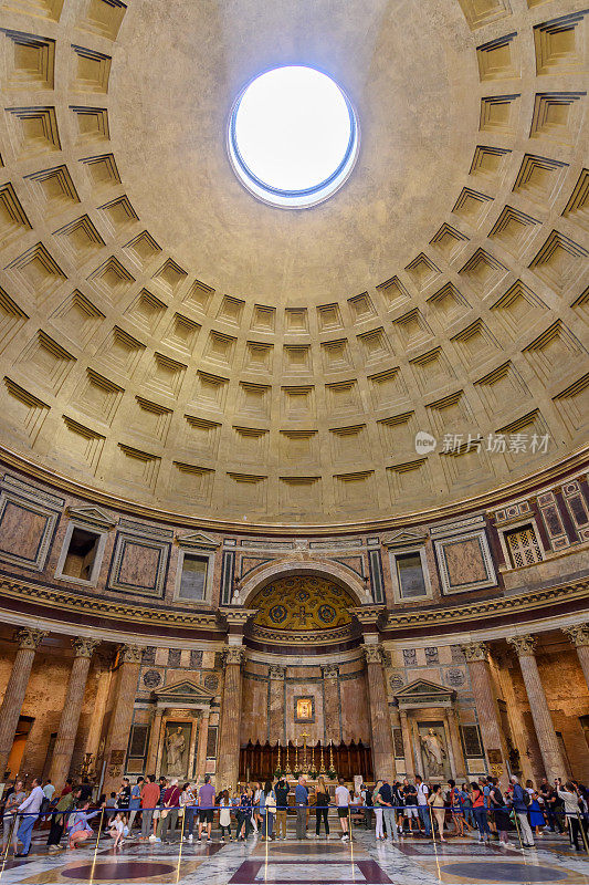 万神殿内部圆洞圆顶，罗马，意大利