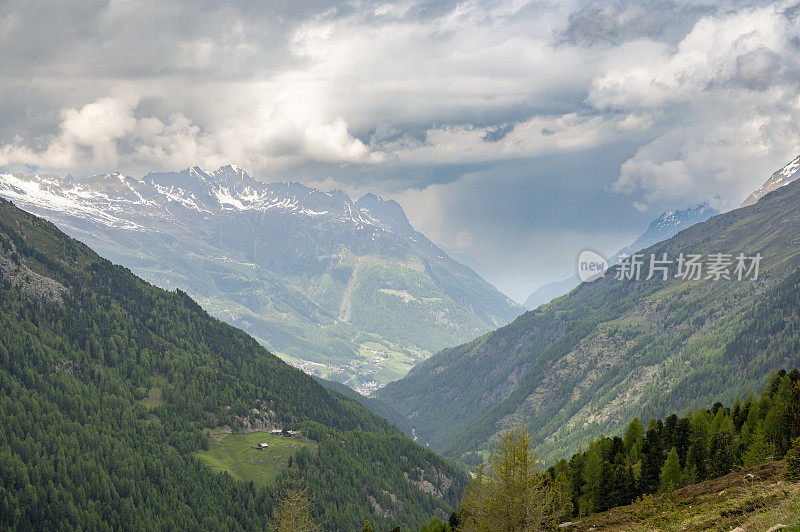 高山景观沿着Timmelsjoch高山口