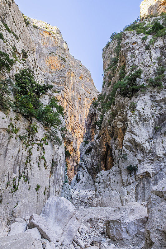 Gorropu峡谷，位于意大利撒丁岛中东部的Supramonte地区