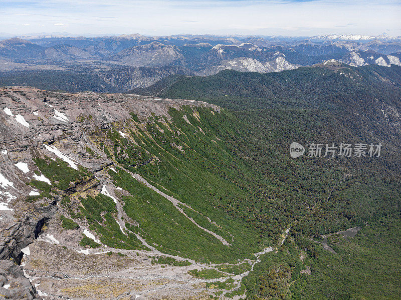 Conguillio国家公园的山脉