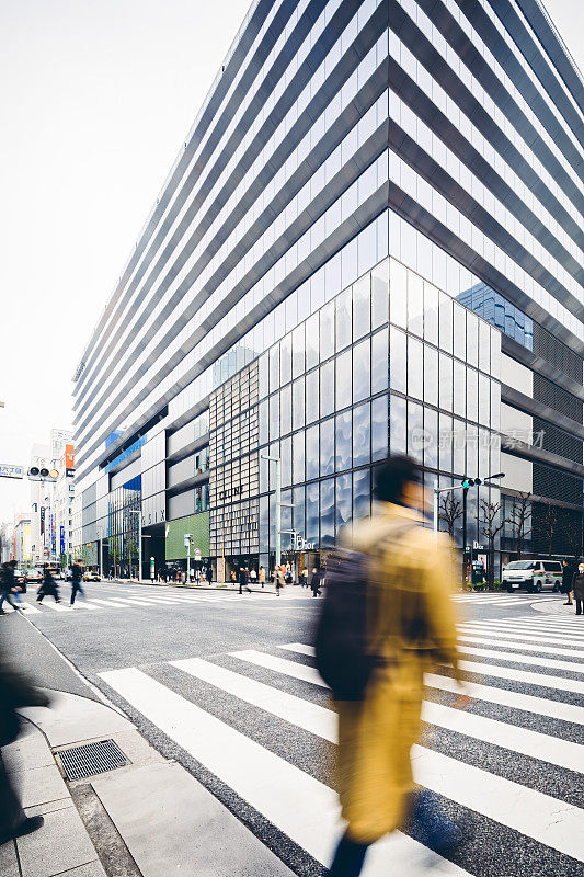 东京银座的街道。