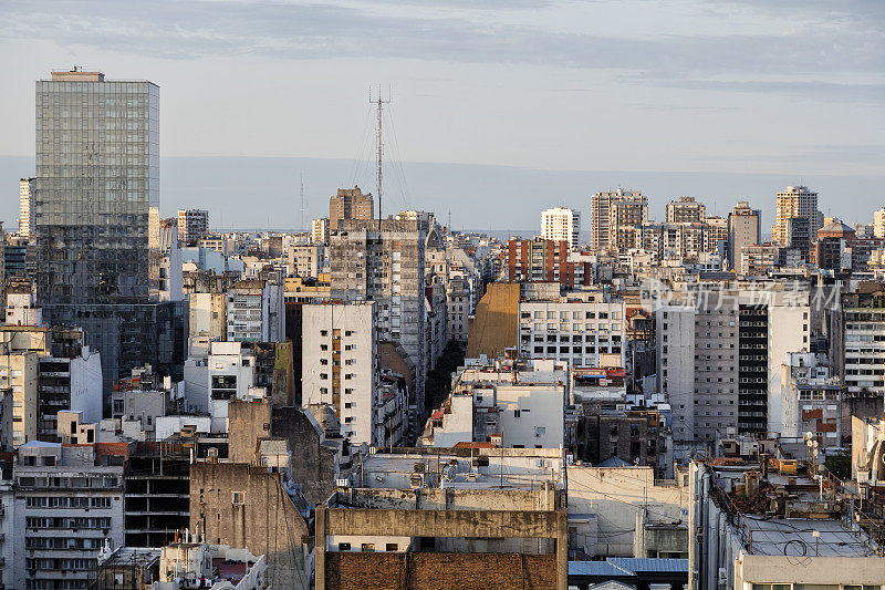 布宜诺斯艾利斯城市景观，鸟瞰图，阿根廷