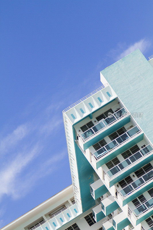 海洋驱动器的装饰艺术建筑在迈阿密海滩，南海滩，美国佛罗里达州