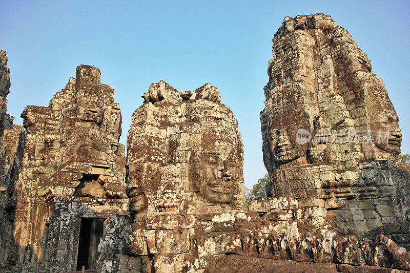 柬埔寨吴哥窟巴戎庙的面孔。