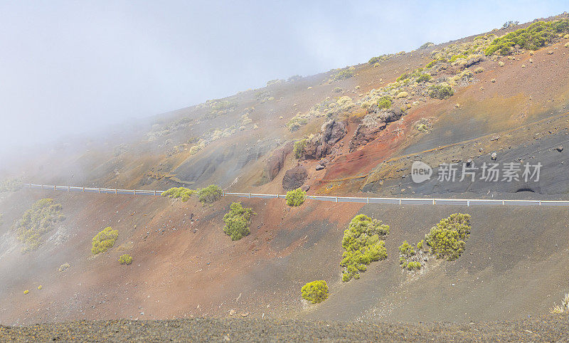 泰德国家公园，拉皮利斜坡。多色火山岩。特内里费,加那利群岛。侵蚀，在火山岩石中。